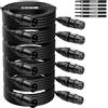 Czgor 5 metri di Cavo DMX 6 Pezzi, flessibile 3 Poli Segnale XLR maschio a femmina Cavi DMX,Cavo DMX 512 per illuminazione palco segnale XLR connessione Cavi illuminazione palco