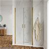 Box Doccia Int. Porta Doccia Saloon Profili Oro H190 6mm Trasparente