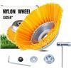 BOHJPIS Testa decespugliatore in nylon da 20,3 cm, testa universale per decespugliatore da giardino (giallo)