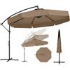 RELAX4LIFE Ombrellone da Giardino 300cm, Parasole da Esterno con 8 Stecche, Inclinazione Regolabile, Ombrellone per Giardino, Spiaggia e Balcone (Bordeaux) (Caffè)