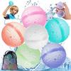 Mecctuck 6 Palloncini Acqua Riutilizzabili, Palloncini Acqua, Gavettoni, Palloncini d'Acqua Riutilizzabili, Gavettoni Riutilizzabili, Pallanuoto Piccolo per Bambini, Giocattolo da Giardino, Giochi Acqua