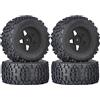 RcThjia Pneumatici MT Monster Truck da 3,8 pollici, con inserto in gommapiuma, con adattatore esagonale da 17 mm/14 mm/12 mm, compatibile con TRAXXAS Sledge, ARRMA KRATON, Outcast, Tamiya, HSP (set da 4