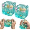 Generic Stress Cube 3D Squishys, Palline Antistress Ice Cube, Giocattolo Antistress A Forma Di Cubo, Focus e Sollievo dallo Stress Con Fiocchi, Cube Anti-stress Resistente E Morbido Da Spremere (B-2 Pezzi)