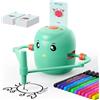 GEAUH Drawing Robot for Kids,Montessori Educational Painting Toy for 5+ with Voice Interaction&16 Color Pens,Magic Drawing Robot with 100 Learning Word Cards,Ideal Gift for 5+ Year Old Boys Girls (Green)