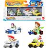 Hot Wheels RacerVerse - Set di 4 fustelle in scala 1:64, con personaggi della cultura pop come piloti