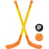 Generic Bastoni da hockey per bambini, 350 g, in ABS, leggero, set di palline da hockey su ghiaccio per bambini, set di bastoncini da hockkey leggeri per principianti