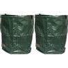 Windhager Borsa da Giardino, 80 l, Borsa da Giardino, Sacco per rifiuti da Giardino, Sacco per Foglie, Pieghevole, salvaspazio, Verde, 200 g/m², Diametro 45 x 50 cm, 06779 (Confezione da 2)