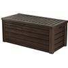 Keter Baule da giardino Westwood, Finitura Effetto Legno, Colore Marrone, Capacità 570L, 155x72,4x64,4H cm