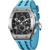 TSAR BOMBA Orologio automatico da uomo, orologio da scheletro di lusso Tonneau, orologio meccanico, impermeabile fino a 50 metri, 24Q - Blu elite