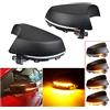 Car Passion Indicatore di direzione Freccia Specchietto laterale LED Compatibile con VW Polo 6R 2009-2017 Luce Dinamico Progressivo Fumè Nero Side Marker Dynamic (VW Polo 2009-2017)