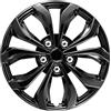 Wisgol Set di 4 copricerchi universali compatibili con cerchi in acciaio, design snap-on (nero, 15)