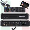 HTS e-com DigiQuest Q99 4K UHD ricevitore satellitare con scheda TiVuSat Nero + WiFi Stick