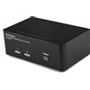 ‎ StarTech.com Switch KVM DisplayPort per doppio monitor - Hub USB 2.0 a due porte