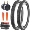 ZUKKA Confezione da 2 pneumatici pieghevoli da 26 pollici, 26 x 2,125, guaina 57 - 559 Plus, 2 pezzi, valvola per tubo da 26 pollici, compatibile con 26 pneumatici per bici da spiaggia cruiser e