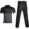 Vynebtrv Completo Tattico Militare da Uomo a Maniche Corte, Uniforme da Combattimento, Camicia e Pantaloni BDU per Softair, Paintball, Caccia e attività All'aperto(Black,M/32)