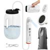 kswiown Doccia portatile da campeggio, serbatoio dell'acqua da 2,5 l, con due ugelli, doccia elettrica per bidet, getto d'acqua regolabile, USB-C, ricaricabile, ideale per anziani, donne incinte e viaggi