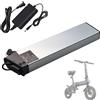 JHKJ Batteria per Bici Pieghevole da 48 V 10,4 Ah 12,8 Ah 14 Ah; Pacco batterie al Litio Integrato da 36 V 10 Ah 13 Ah 15 Ah 17 Ah per Motore di Bici elettrica con Caricabatterie.,36v 13ah