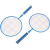 BTOSEP Set di racchette da badminton per bambini, impugnatura comoda, rete ad alta elasticità, maggiore stabilità, per giocare all'aperto dei bambini (blu)