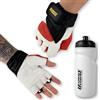 RLG RL GRIPS Ultimate Stack Guanti da palestra in pelle per uomo e donna + bottiglia regalo - guanti in pelle per allenamento - guanti fitness per sollevamento pesi e crossfit (S + Tanica)