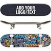 hadefa Skateboard Personalizzato con Foto o Testo 31x8 Pollici, Skate Board Cruiser Concavo Completo in Legno per Principianti Ragazzi Adulti, Tavola da Skate Personalizzabile per Trick e Regalo