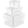 keeeper Box Contenitore con Sistema di Ventilazione, Confezione da 8 Pezzi, 3x 1,7 L, 2x 5,6 L, 3x 18 L, Bea, Trasparente