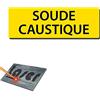 Mygoodprice Placca incisa autoadesiva, 30 x 10 cm, motivo: salda Caustica, sfondo giallo