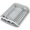 keeeper Cestello Scolapiatti con Vassoio, 39,5 x 29,5 x 8 cm, Pierre, Nordic Grey (Grigio)