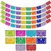 FIESTA WRAPS Mexican Party Banners (5 Pack - 10 Tissue Paper Flag Designs per Banner/NOT Plastic) - Papel Picado Banner - Fiesta Themed Party Decorations - Papel Picado Mexicano para Fiesta - Mexican Decor