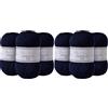 Utopia Crafts DK Double Knitting Yarn 3x 100g (Navy Blue) (Confezione da 2)
