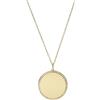 Fossil Collana da donna in acciaio inossidabile con chiusura a moschettone, tono oro, con ciondolo rotondo