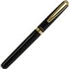オート OHTO CR01-05-GBK - Penna roller in ceramica, modello Gold Parts, punta fine da 0,5 mm, corpo in alluminio con ottone placcato oro, finitura nera, tecnologia non secca, inchiostro nero a base