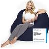 DS Produkte Lumaland Flexi Comfort Pouf Premium Bean Bag Cuscino - Grande - 155 x 100 cm - Blu navy