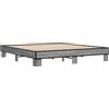 vidaXL Struttura letto grigio Sonoma 200x200 cm in legno e metallo