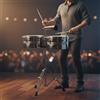 Timbales su Supporto Cromato Coppia di Timbales Regolabile per Prove, Concerto