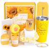 Euakee Regalo divertente per donne, regalo di relax per donne, regali personalizzati per compleanno, spa beauty, set regalo per donne, lei, fidanzata, mamma (girasole)