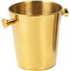 Morleos Morleo Raffredda bottiglie Piccolo 3 litri oro acciaio inox 15,3 x 16,5 cm | Raffredda bottiglie Raffredda vino Raffredda champagne Contenitore per cubetti di ghiaccio Secchiello per il ghiaccio