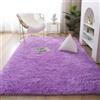 AIMECO Tappeto a pelo lungo, 120 x 180 cm, viola in peluche, per camera dei bambini, soggiorno e soggiorno, tappeto a pelo lungo, ideale per bambini e animali domestici
