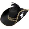 W WIDMANN MILANO Party Fashion - 2591L - Cappello da pirata, con teschio e piume, Halloween, carnevale, festa in maschera