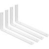 SAYAYO Staffe per Mensole Pesanti Bianco Staffe a L 4 Pezzi, 5mm Spessore Grande Staffa Mensola da Parete Staffa Angolari Supporti Mensola Reggi Mensola da Muro, Carico 50KG, 300MM * 150MM