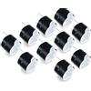 VISSQH 10 Pcs cicalino elettronico,DC 5V attivo Buzzer,Mini cicalini piezo attivi Tono Bip,per Computer Stampanti Elettroniche (Nero)