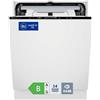 Electrolux E62LB203S Lavastoviglie da Incasso Totale 14 Coperti, Classe B, 44 dB, Motore Inverter, 360Clean, QuickSelect Connect Controllo Consumi, Luce a Pavimento, 818x596x550 mm