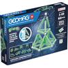 Geomag, Glow Recycled, Costruzioni Magnetiche Effetto Glow, Barrette Magnetiche che si Illuminano al Buio, Confezione da 60 Pezzi, Plastica 100% Riciclata