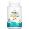 Nordic Naturals Ultimate Omega 2X, 2840 Omega-3, Olio di pesce con EPA, DHA e vitamina D2, Gusto limone, 119 ml, Testato in Laboratorio, Senza Soia, Senza Glutine, Non OGM