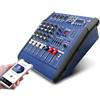 SHARD-LAB MIXER AMPLIFICATO DJ LIVE 700W BLUETOOTH 5 canali EFFETTI VOCE DSP + USB pianobar