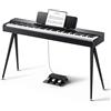 Donner OURA S100 88 tasti con tastiera pesata e 3 brani dimostrativi, 15 toni, Bluetooth Audio/MIDI, pianoforte digitale domestico per principianti, avanzati, nero
