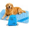 INSPECTOR TAIL Tappetino auto rinfrescante per cani + borsa a corda/lavabile e portatile, morbido tappetino per animali domestici per interni o esterni/perfetto come coperta per cuccia divano letto