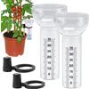 Generic Pluviometro in vetro, accurato con supporto, pluviometro professionale | per casa, cortile, prato, patio, portico, cortile, recinto, terreno