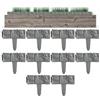 Generico 10Pezzi Bordo per Giardini Grigio,Bordi da Giardino Effetto Pietra Bordo Prato Adatto in plasticae,Bordos Flessibile Imitazione Paesaggio per Aiuole e pratii mattonii per Bordi in Roccia Artificial