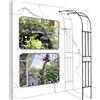 ZYXWLC Arco Giardino A Mezza, Arco di Piante Rampicanti, Arco per Rose W200xH240cm W220xH240cm W240xH240cm per Decorazione Giardino, Pergolato, Gli Arco in Metallo(Nero,W240xH240x40cm)