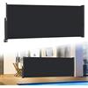 UISEBRT Tenda da sole laterale estensibile, 100 x 300 cm, per balcone, tenda da sole, protezione dal vento per terrazza, balcone, giardino, antracite
